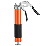 Grease Gun, 8000 PSI High Pressure, Heavy Duty Pistol Grip Grease Gun Kit with 0.4 L Capacity, Includes 46 cm Flex Hose, 1 Extension Rigid Pipe and 1 Sharp Type Nozzle for Automotive, Marine