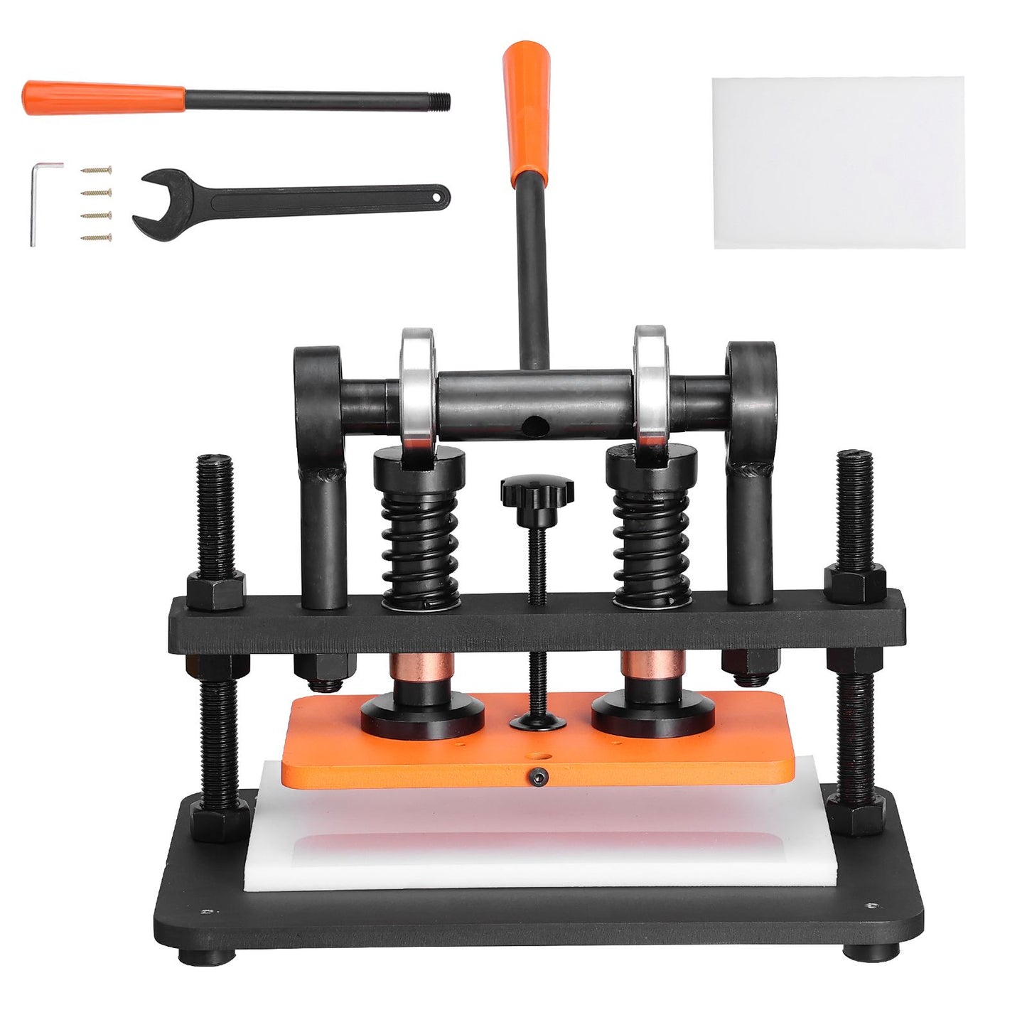 Leather Cutting Machine, 10.2 x 5.9 in Embossing Plate Manual Die Cutter, 0.47 in Pressure Stroke Leather Embossing Machine, Dual Guide Shafts Die Cut Machine for Various of Materials