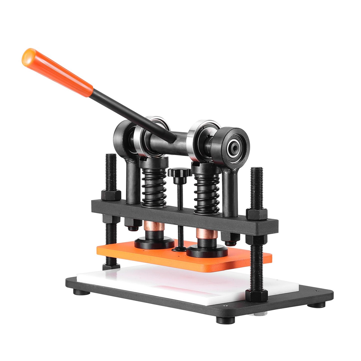 VEVOR Leather Cutting Machine, 10.2 x 5.9 in Embossing Plate Manual Die Cutter, 0.47 in Pressure Stroke Leather Embossing Machine, Dual Guide Shafts Die Cut Machine for Various of Materials