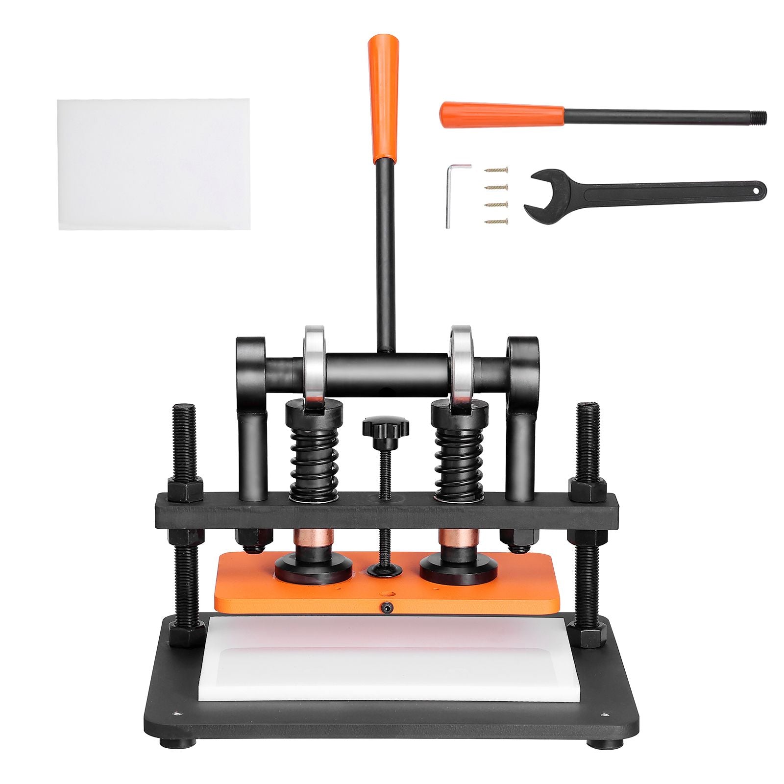 Leather Cutting Machine, 10.2 x 4.7 in Embossing Plate Manual Die Cutter, 0.47 in Pressure Stroke Leather Embossing Machine, Dual Guide Shafts Die Cut Machine for Various of Materials