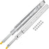 Drawer Slides with Lock, 1 Pair 40 inch, Heavy-Duty Industrial Steel up to 500 lbs Capacity, 3-Fold Full Extension, Ball Bearing Lock-in & Lock-Out, Side Mount