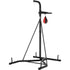 2 in 1 Punching Bag Stand, Steel Heavy Duty Workout Equipment, Adjustable Height Boxing Punching Bag and Speed Bag Stand, Freestanding Sandbag Rack, Holds Up to 140 lbs, for Home Gym Fitness