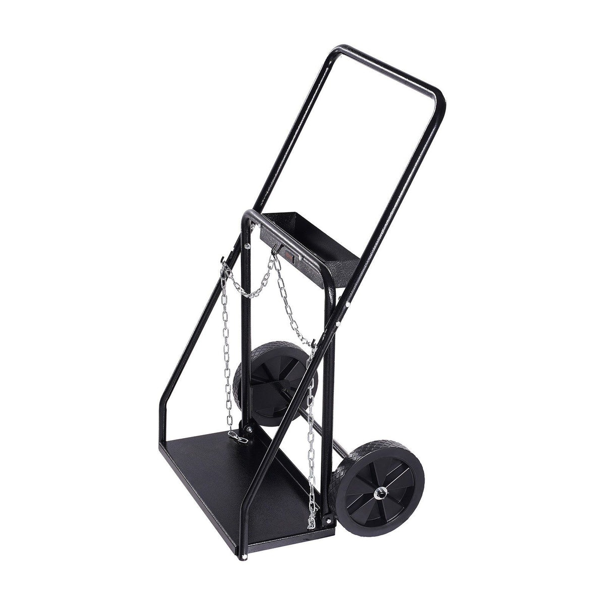 Dual Welding Cylinder Cart, Oxygen Acetylene Tank Cart with 440LBS Static Weight Capacity, 10-Inch Solid Wheels and Tank Storage Safety Chains, Suitable for Double 12.5-Inch Dia. Gas Cylinders