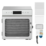 Food Dehydrator Machine, 8 Stainless Steel Trays, 400W Electric Food Dryer with Adjustable Temperature & 24-Hour Timer, Freeze Dryer for Jerky, Meat, Fruit, Vegetables, Herbs, Dog Treats