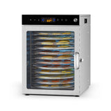 12 Trays Rotary Food Dehydrator Machine Stainless Steel 800W Fruit Drying