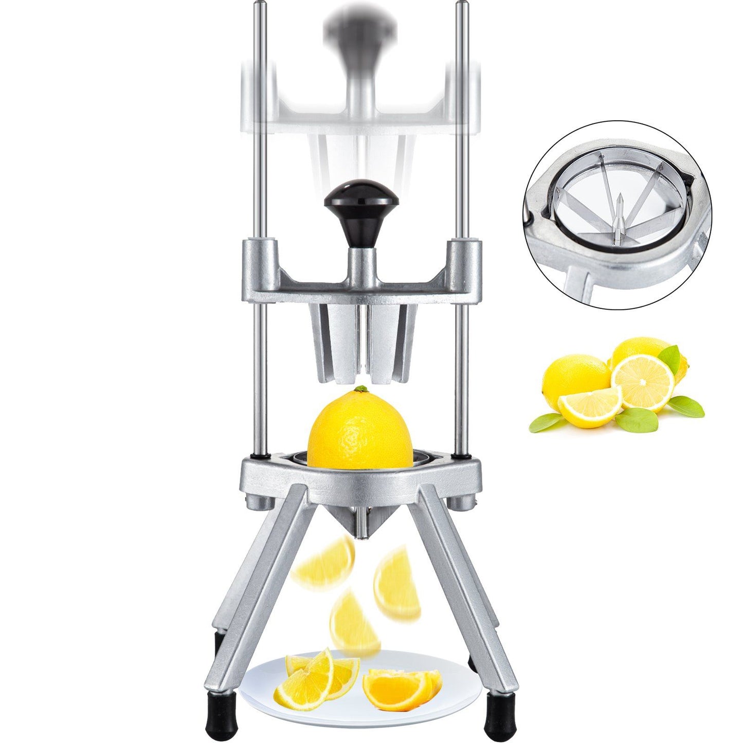 Citrus Cutter Lemon, Wedge Slicer 6-Section Lemon Cutter Slicer, Stainless Steel