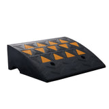 Rubber Curb Ramp 15.2 cm Rise Height Sidewalk Curb Ramp, 37 cm Width 49.1 cm Length Driveway Ramp for Curb, 15T Heavy Duty Rubber Ramp for Forklifts, Trucks, Buses, Cars, Wheelchairs, Bikes