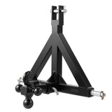 3 Point Trailer Hitch 2 in Receiver, 3pt Quick Hitch Attachment with 3 Trailer Balls, Tractor Tow Drawbar Adapter, Compatible with Kubota, Mahindra, Ford, Yanmar, John Deere, Massey Ferguson