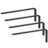 Shelf Bracket, Heavy Duty Floating Shelf Brackets 25.6 x 15.5 cm, 4 Pcs Brackets for Shelves, 5mm Thick Matte Black L Shelf Bracket,Steel Shelving Brackets with 72.6 kg Load Capacity