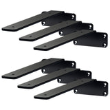 Shelf Bracket, 26.1cmL x 10cmW x 4.5cmH, 6 Pcs Heavy Duty Floating Shelf Brackets, Brackets for Shelves, 5mm Thick Matte Black L Shelf Bracket,Steel Shelving Brackets with 72.6 kg Load Capacity