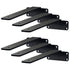 Shelf Bracket, 26.1cmL x 10cmW x 4.5cmH, 6 Pcs Heavy Duty Floating Shelf Brackets, Brackets for Shelves, 5mm Thick Matte Black L Shelf Bracket,Steel Shelving Brackets with 72.6 kg Load Capacity