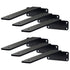 Shelf Bracket, 16cmL x 10cmW x 4.5cmH 6 Pcs, Heavy Duty Floating Shelf Brackets, Brackets for Shelves, 5mm Thick Matte Black L Shelf Bracket,Steel Shelving Brackets with 72.6 kg Load Capacity