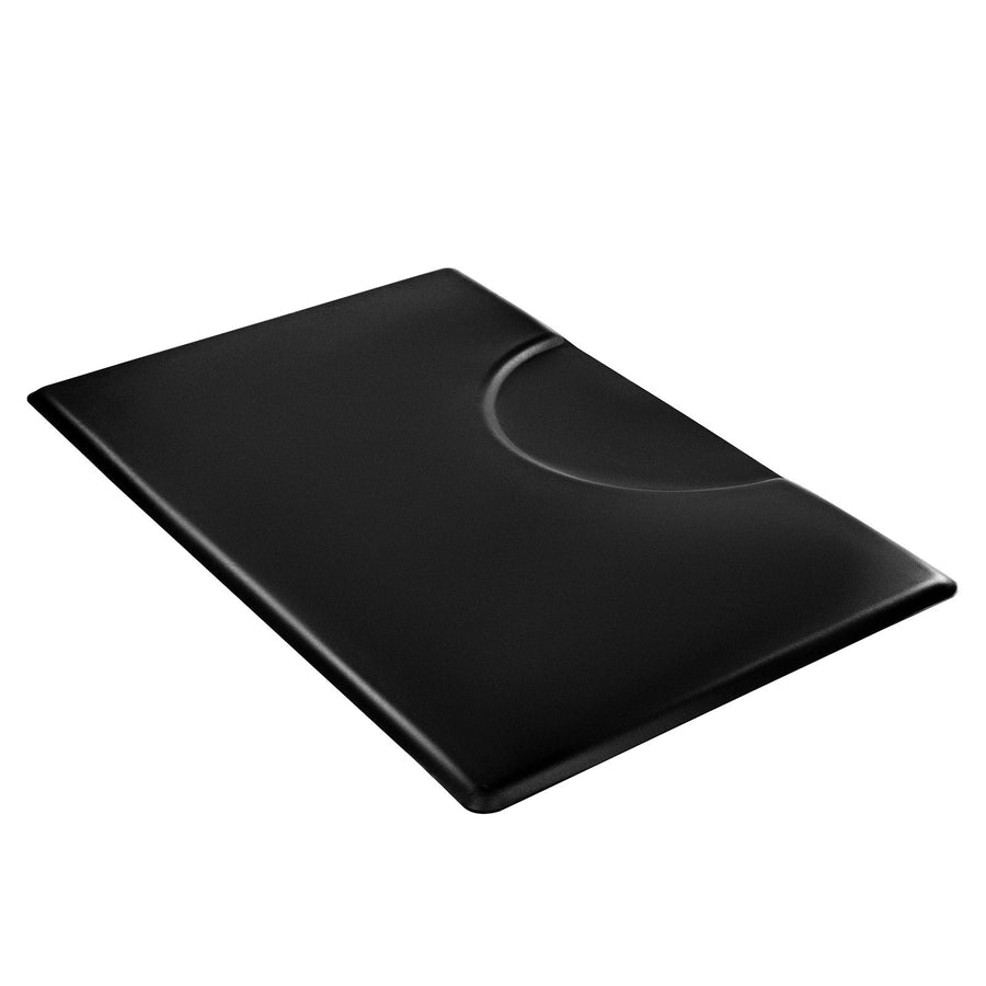 Salon Mat for Hair Stylist, 1525 x 915 mm Rectangle Salon Chair Mat Anti Fatigue, 23mm Thickened PVC + PU Barber Shop Floor Mat with Round Cut Out, Anti-Trip Beveled Edges & Non-slip Bottom