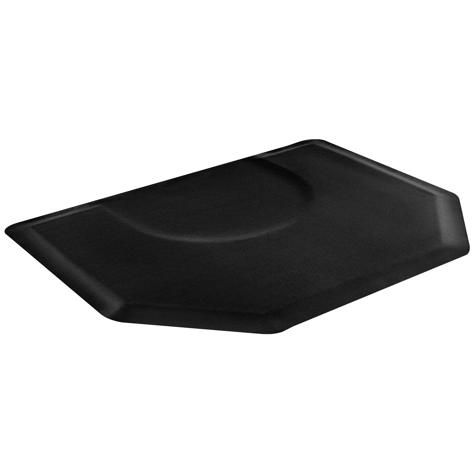 Salon Mat for Hair Stylist, 1225 x 1505 mm Hexagon Salon Chair Mat Anti Fatigue, 13mm Thickened Barber Shop Floor Mat with Round Cut Out, Easy-to-Clean PVC Surface & Anti-Trip Beveled Edges