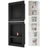 Shower Niche Ready for Tile 40.64x40.64cm & 40.64x50.8cm, Triple Shelf, Square Corners Wall-inserted Niche Recessed, Sealed Protection Modern Soap Storage Niche for Shower Bathroom, Black