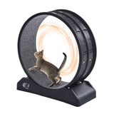 Cat Exercise Wheel, 31.5 in, Large Cat Running Wheel with Secure Brake & Carpeted Runway, Quiet Operation Cat Treadmill, Indoor Cats Exerciser Wheel for Pets Weight Loss & Health Black