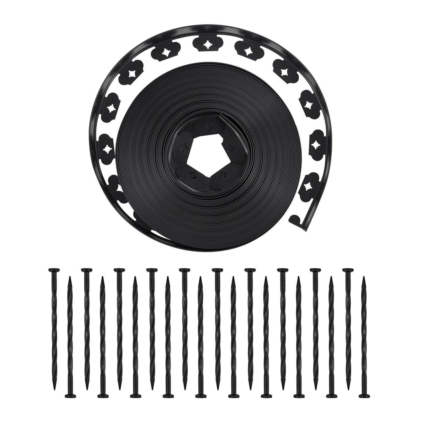 Landscape Edging, 3000 x 4 cm Plastic Garden Border Edging with 120 Spikes, No Dig, Flexible Lawn Edgings Roll, UV-Resistant Mini Fence Borders Pathway Edgings for Flower Beds Yard Paver