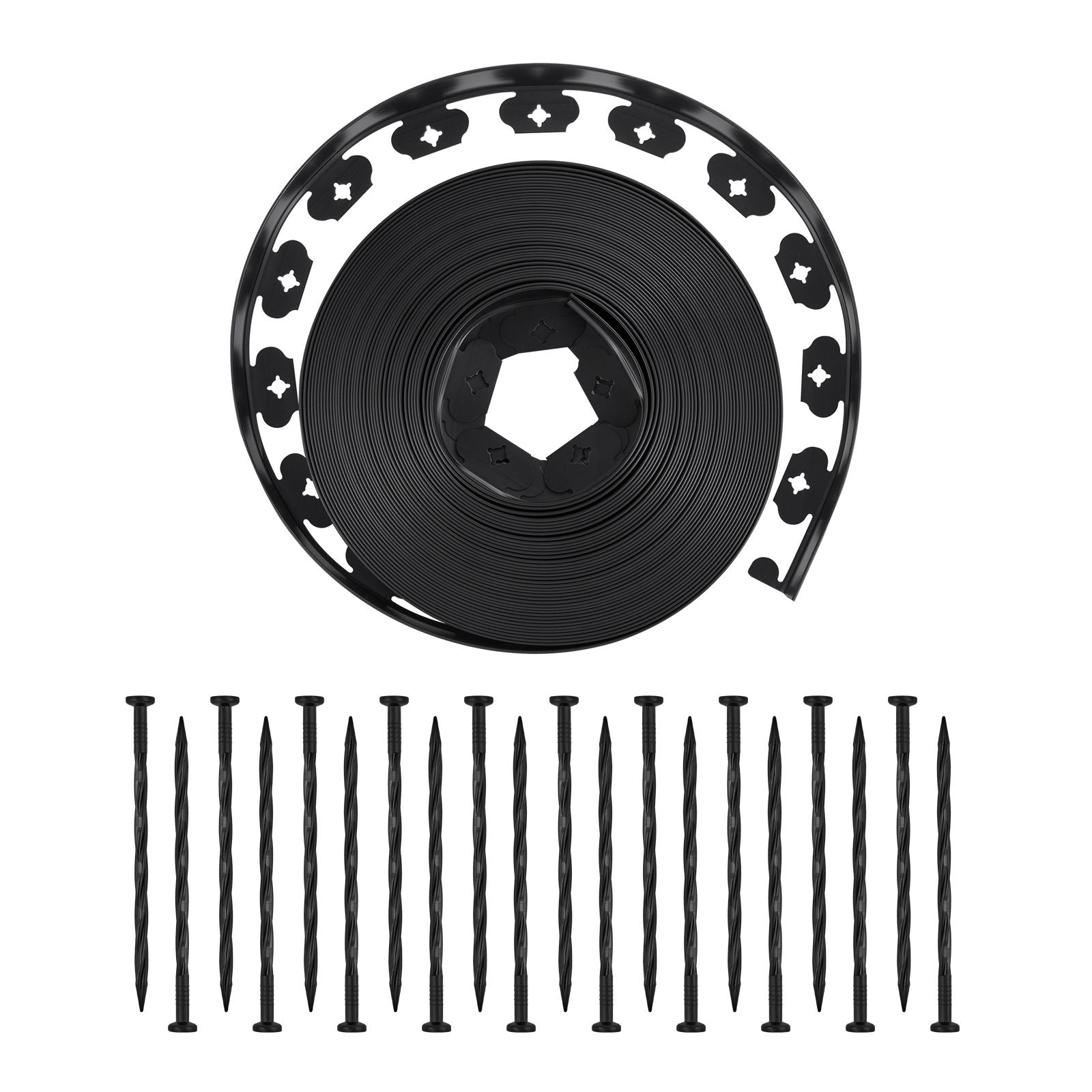 Landscape Edging, 3000 x 4 cm Plastic Garden Border Edging with 120 Spikes, No Dig, Flexible Lawn Edgings Roll, UV-Resistant Mini Fence Borders Pathway Edgings for Flower Beds Yard Paver
