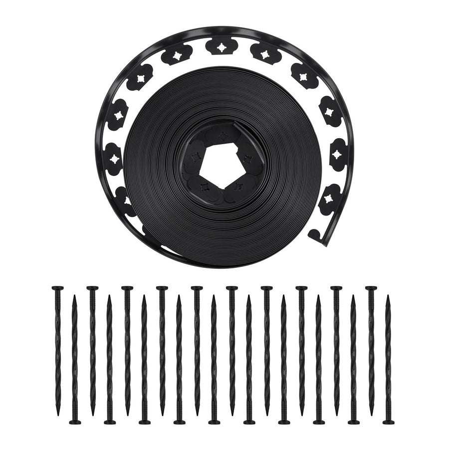Landscape Edging, 3000 x 4 cm Plastic Garden Border Edging with 120 Spikes, No Dig, Flexible Lawn Edgings Roll, UV-Resistant Mini Fence Borders Pathway Edgings for Flower Beds Yard Paver
