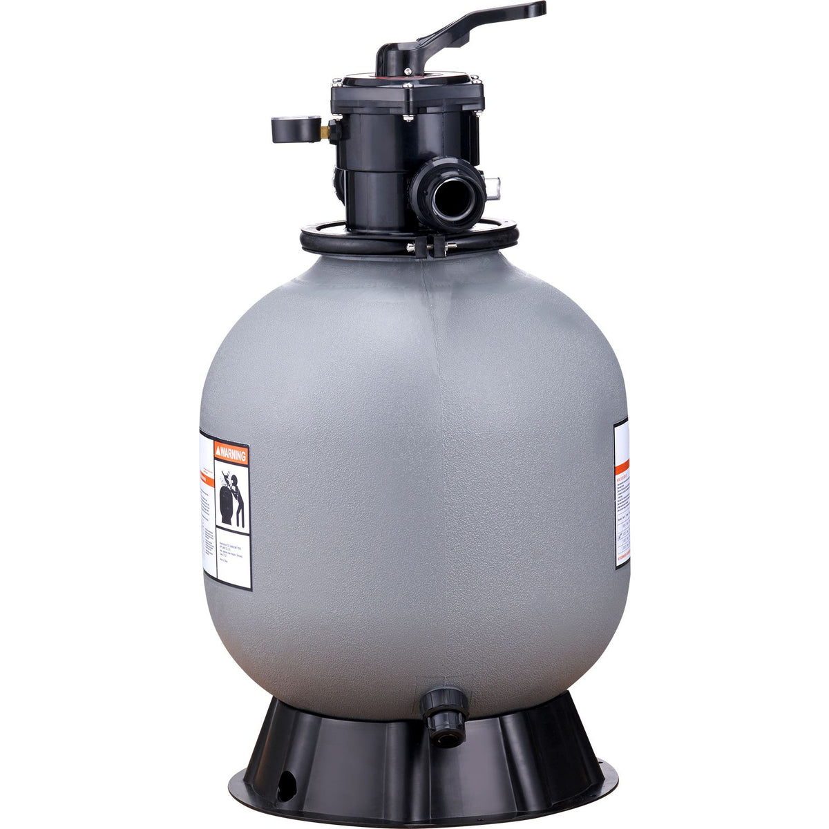 Sand Filter, 19-inch, 482.6mm, Up to 45 GPM Flow Rate, Above Inground Swimming Pool Sand Filter System with 7-Way Multi-Port Valve, Filter, Backwash, Rinse, Recirculate, Waste, Winter, Closed Functions