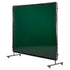Welding Screen with Frame, 3-Panel 1.74 x 2.34m Welding Curtain Screen, Flame-Resistant Vinyl Protection Screens with 12 Wheels & 6-Level UV Protection for Workshop/Industrial Use, Dark Green