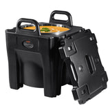 Insulated Food Carrier, 30L Capacity, Stackable Catering Hot Box with Stainless Steel Barrel, Top Load LLDPE Food Warmer with Integral Handles Buckles Stationary Base, for Restaurant Canteen, B