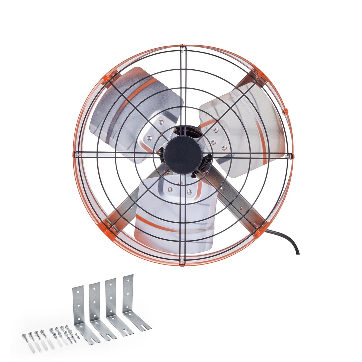 380 mm Gable Mount Fan 1650 CFM Attic Vent Fan with Adjustable Thermostat