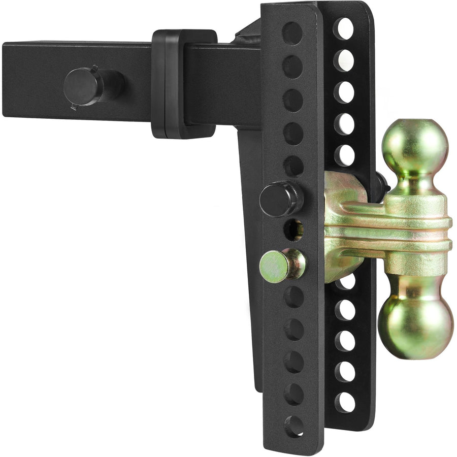 VEVOR Adjustable Trailer Hitch, 25 cm Drop & 21.59 cm Rise Hitch Ball Mount with 6.35 cm Receiver Solid Tube, 6577 kgs GTW, 5.08 cm & 5.08-0.79 cm 45# Steel Tow Balls with Key Lock for Truck Towing