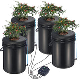 DWC Hydroponics Grow System, Hydroponic Growing System, Deep Water Culture 5-Gallon 4 Buckets, DWC System with Air Pump, Air Stones and Water Level Device for Leafy Vegetables