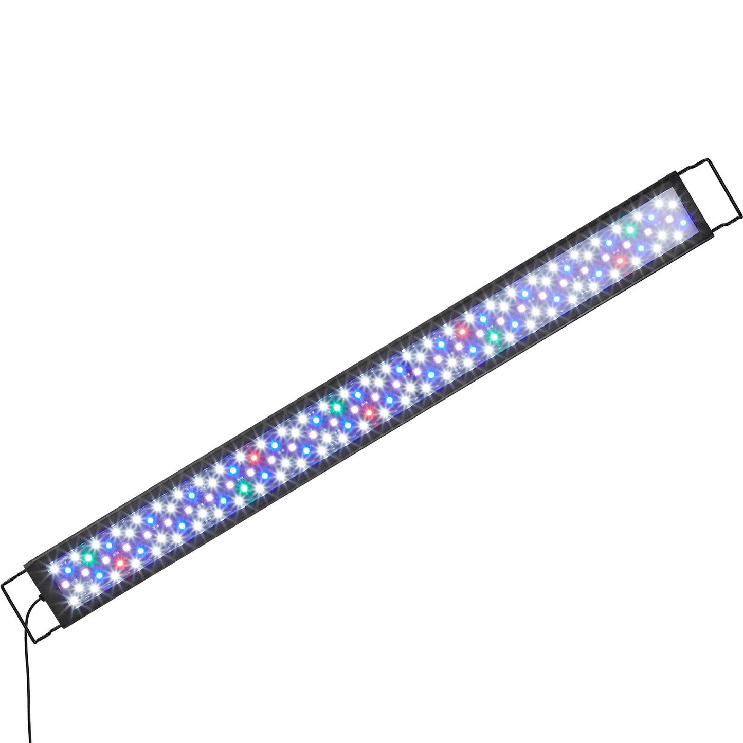 Aquarium Light, 26W Full Spectrum Fish Tank Light with 24/7 Natural Mode, Adjustable Timer & 5-Level Brightness, with Aluminum Alloy Shell Extendable Brackets for 30"-36" Freshwater Planted Tank