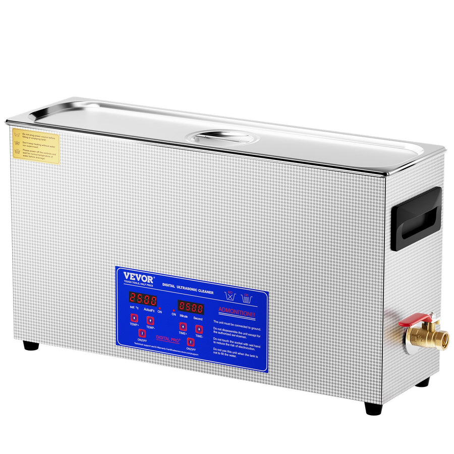 VEVOR 10L Ultrasonic Gun Cleaner 300W Ultra Sonic Cleaner Timer Heater Basket