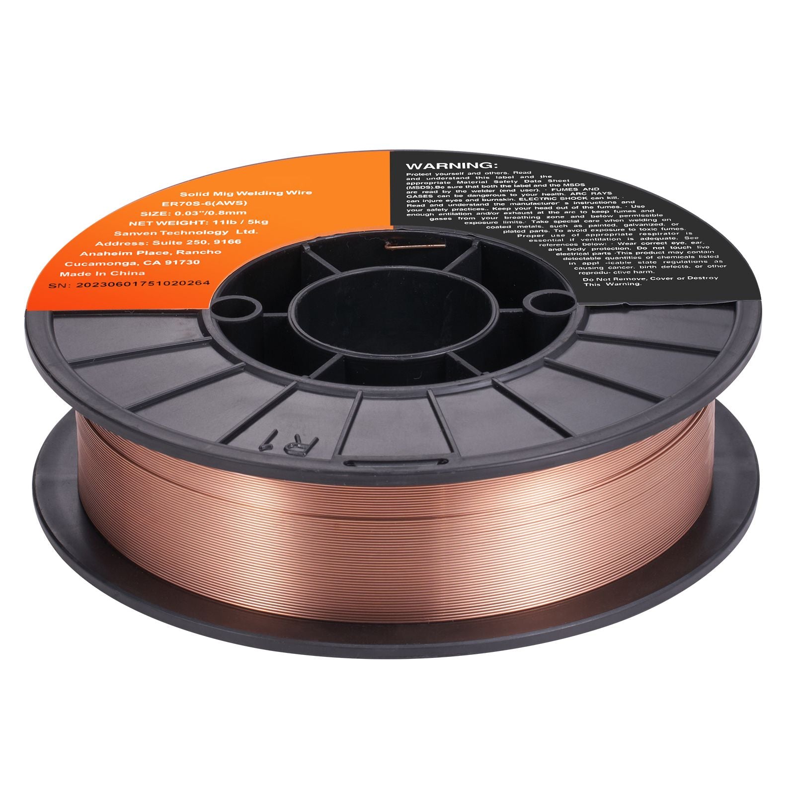 Solid MIG Welding Wire, ER70S-6 0.030-inch 11LBS with Low Splatter and High Levels of Deoxidizers for All Position Gas Welding