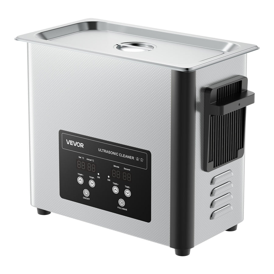 VEVOR 6L Ultrasonic Cleaner, Professional Ultrasonic Cleaner Machine with Cleaning Basket & Digital Display, 120W Stainless Steel 40kHz Cleaning Machine for Watches, Razors, Jewelry, Coins and More