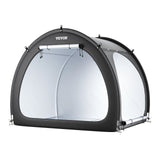 Bike Storage Tent, 4 to 5 Bikes, Outdoor Spacious Bike Storage Tent with Ventilated Window, Waterproof Fan-Shaped Bike Tent with High Strength Fiberglass & Double Door, Fit for Bicycle