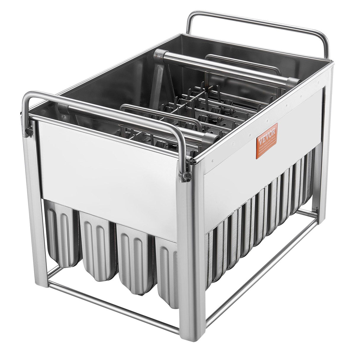 Commercial Popsicle Moulds, 40PCS Round-Head Ice Pop Moulds with Double Slot, Stainless Steel Ice Lolly Popsicle Moulds, Ice Cream Maker Mould Holder with 50PCS Popsicle Sticks & Bags