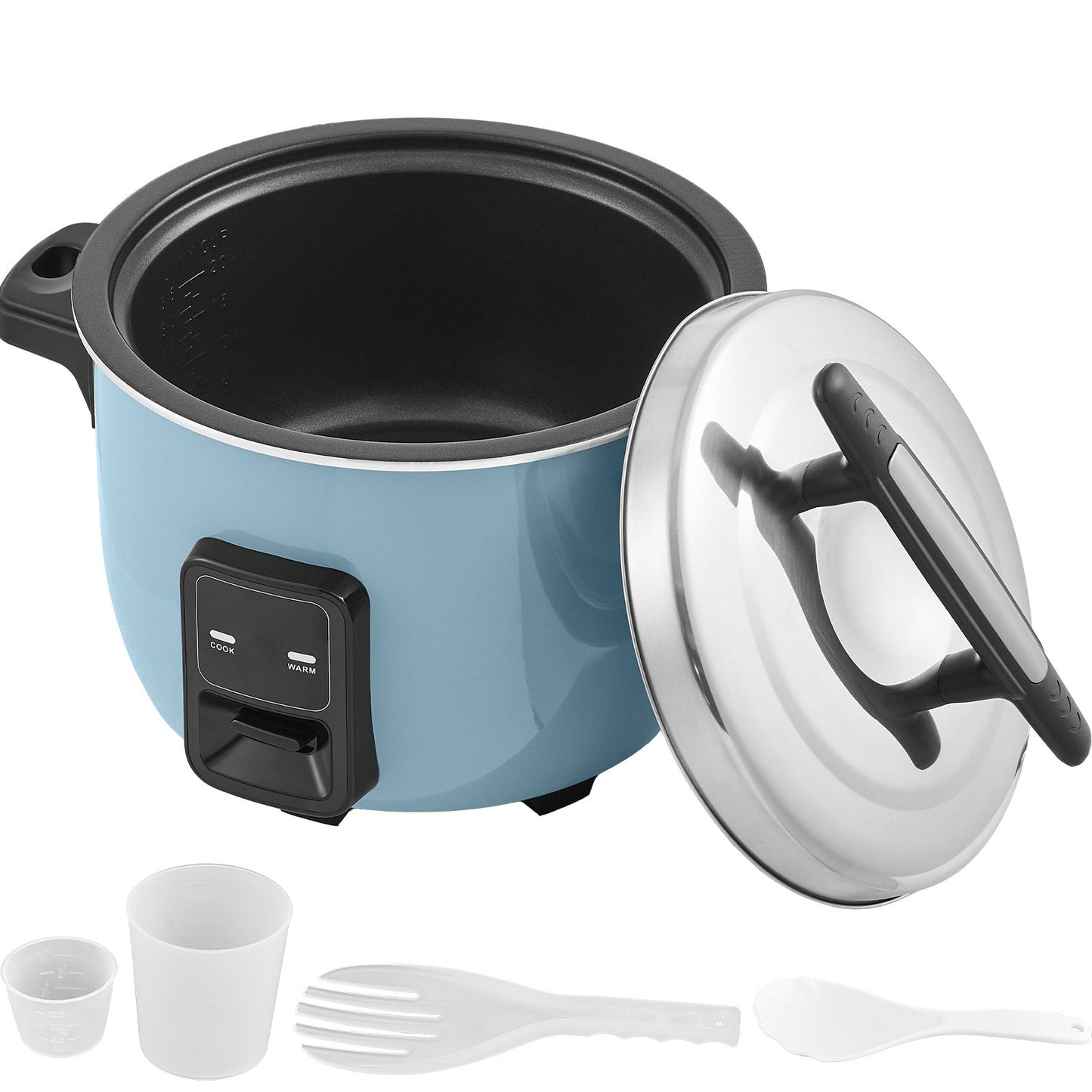 Commercial Rice Cooker, 60-Cup Rice Cooker, 13 Liter Large Rice Cooker and Warmer with Nonstick Inner Pot, Fast Cooking and 24-Hour Keep Warm, with Rice Cup and Paddle, for Restaurant