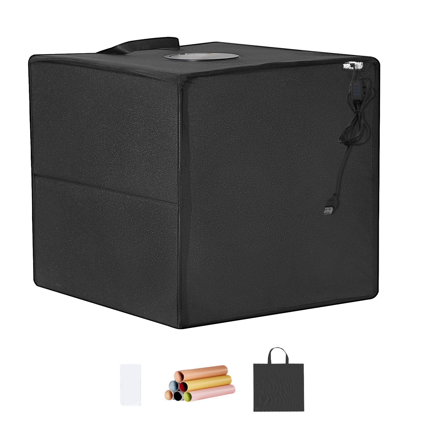 Photo Studio Light Box 3000-5600K 6 Double-Sided Color Backdrops, 31.5 x 31 x 31 cm