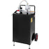 114L Gas Caddy, Fuel Storage Tank with Wheels, Portable Fuel Caddy with Manuel Transfer Pump, Gasoline Diesel Fuel Container for Cars, Lawn Mowers, ATVs, Boats, More, Black