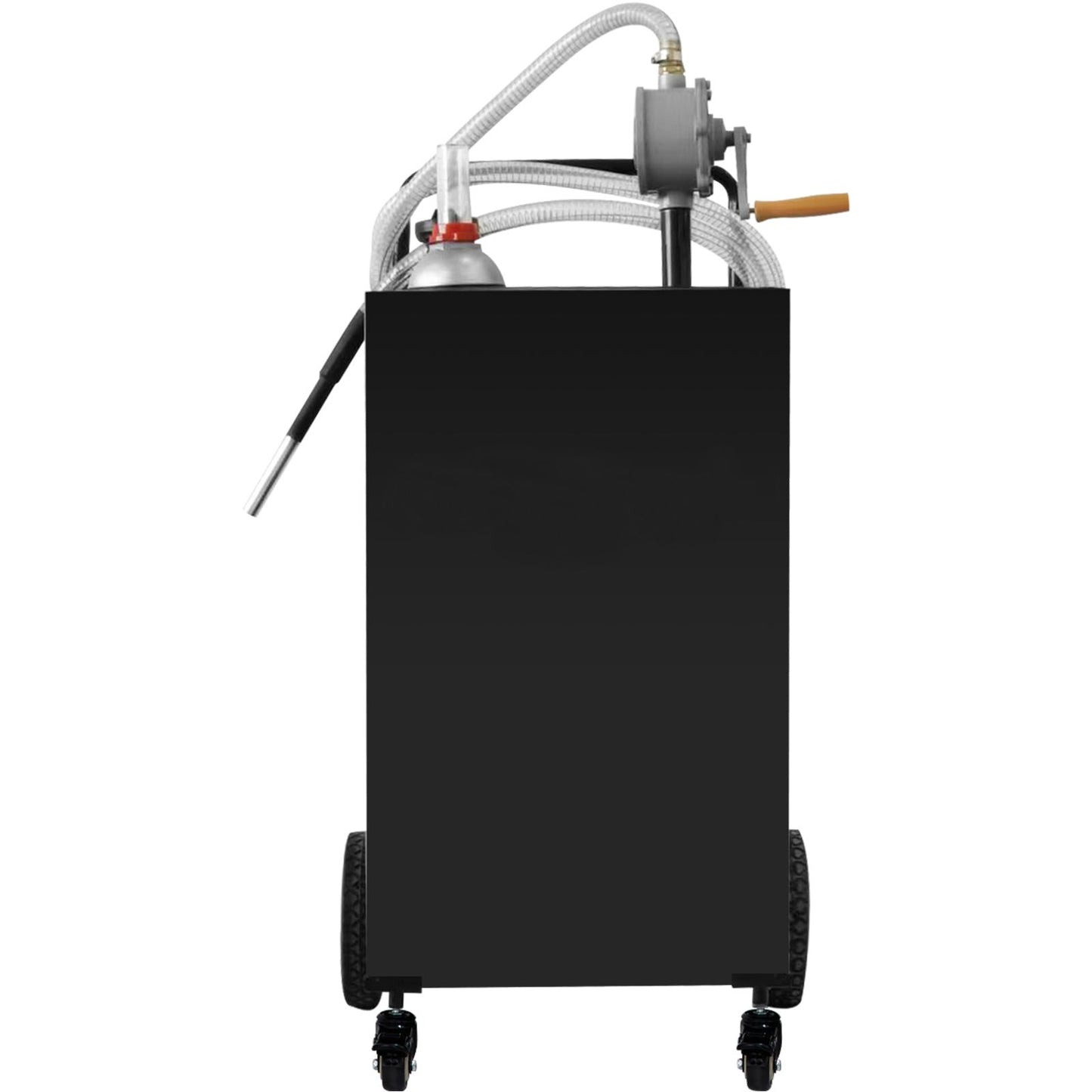 Fuel Caddy Fuel Storage Tank 114L Volume 4 Wheels with Manuel Pump Black