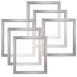 Screen Printing Kit, 6 Pieces Aluminum Silk Screen Printing Frames, 18x20inch Silk Screen Printing Frame with 160 Count Mesh, High Tension Nylon Mesh and Sealing Tape for T-shirts DIY Printing