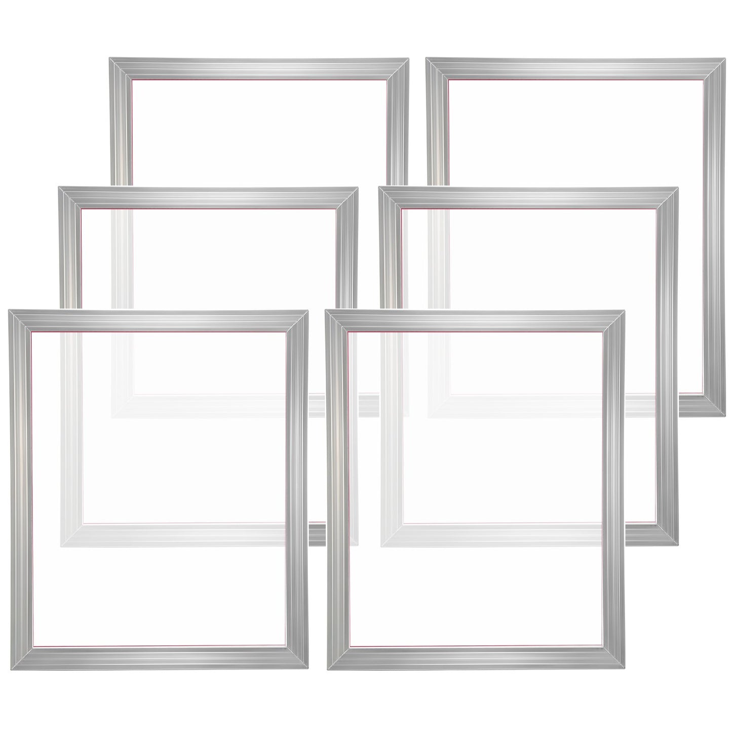 Screen Printing Kit, 6 Pieces Aluminum Silk Screen Printing Frames, 20x24inch Silk Screen Printing Frame with 160 Count Mesh, High Tension Nylon Mesh and Sealing Tape for T-shirts DIY Printing