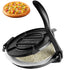 Tortilla Press, 250mm Tortilla and Roti Maker, Cast Iron Heavy Duty Tortilladora Press, Pre-Seasoned Pataconera Maker with 100 Pcs Parchment Paper, Dough Maker for Flour Tortilla, Tawa, Silver