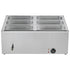 Commercial Food Warmer, 1500W Electric Stainless Steel Steam Food Warmer with Lid, 6-Pan Fast Heating Countertop Buffet Bain Marie with Soup & Perforated Ladles, for Catering, Restaurant, Party