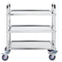 VEVORÂ Stainless Steel Cart,Â 3 LayersÂ Lab Utility CartÂ 181 kg Weight Capacity,Â Medical CartÂ with Lockable Universal Wheels, for Lab, Clinic, Kitchen, Salon