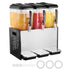Commercial Beverage Dispenser, 3 Tanks 12 L Per Tank Juice Dispenser, 370W Stainless Steel Ice Tea Drink Machine with 7℃-12℃ Cooling Temperature, for Cold Drink Restaurant Bar Party