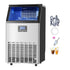 Commercial Ice Maker Machine, 100lbs/24H Ice Maker Machine with 33lbs Storage Capacity, 45 Ice Cubes in 15 Minutes, LED Digital Display Freestanding Self-Cleaning for Bar Office Restaurant