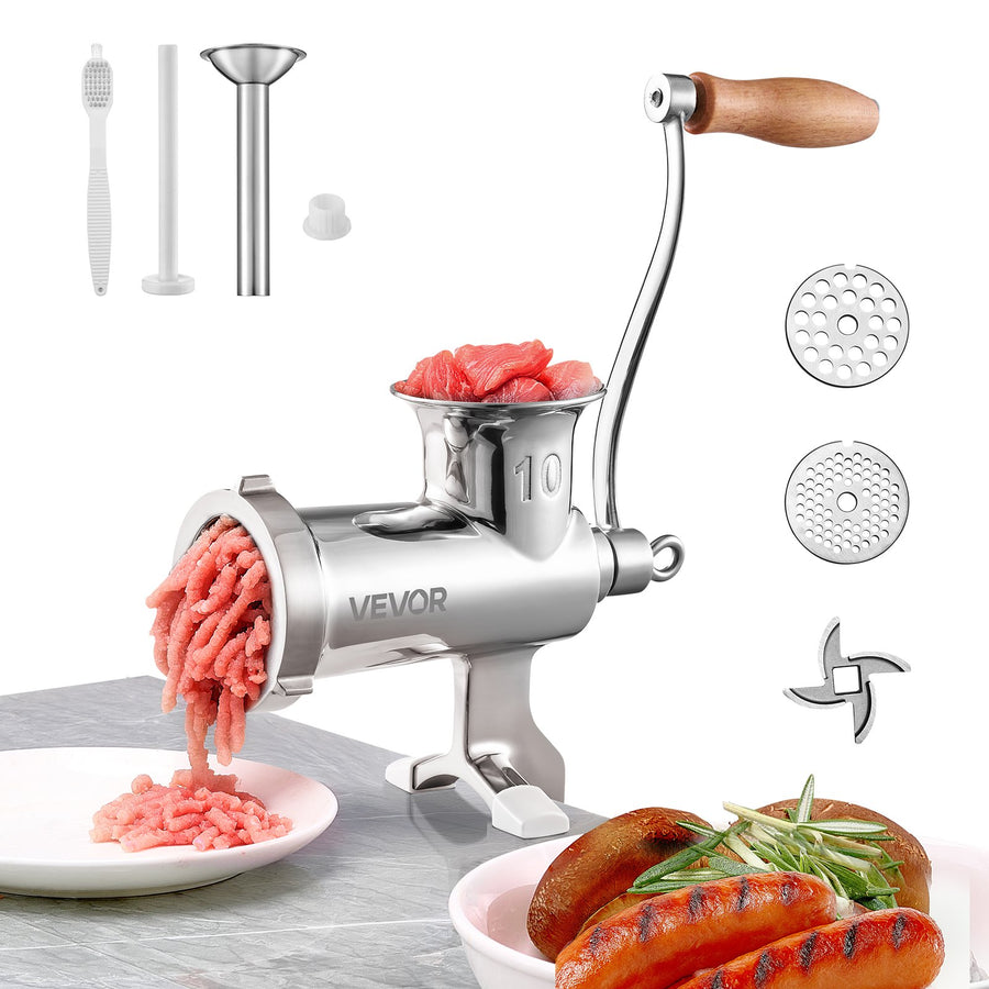 VEVOR Heavy Duty Meat Grinder Manual Sausage Filler Stainless Steel with Clamp