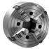 4-Jaw Lathe Chuck, 10 in (250 mm), Lathe Chuck, 0.6-9.84 in (15-250 mm) Clamping Range with T-key Fixing Screws Reversible Jaws, HT300 Cast Iron Material, Internal External for Wood Metal Lathe