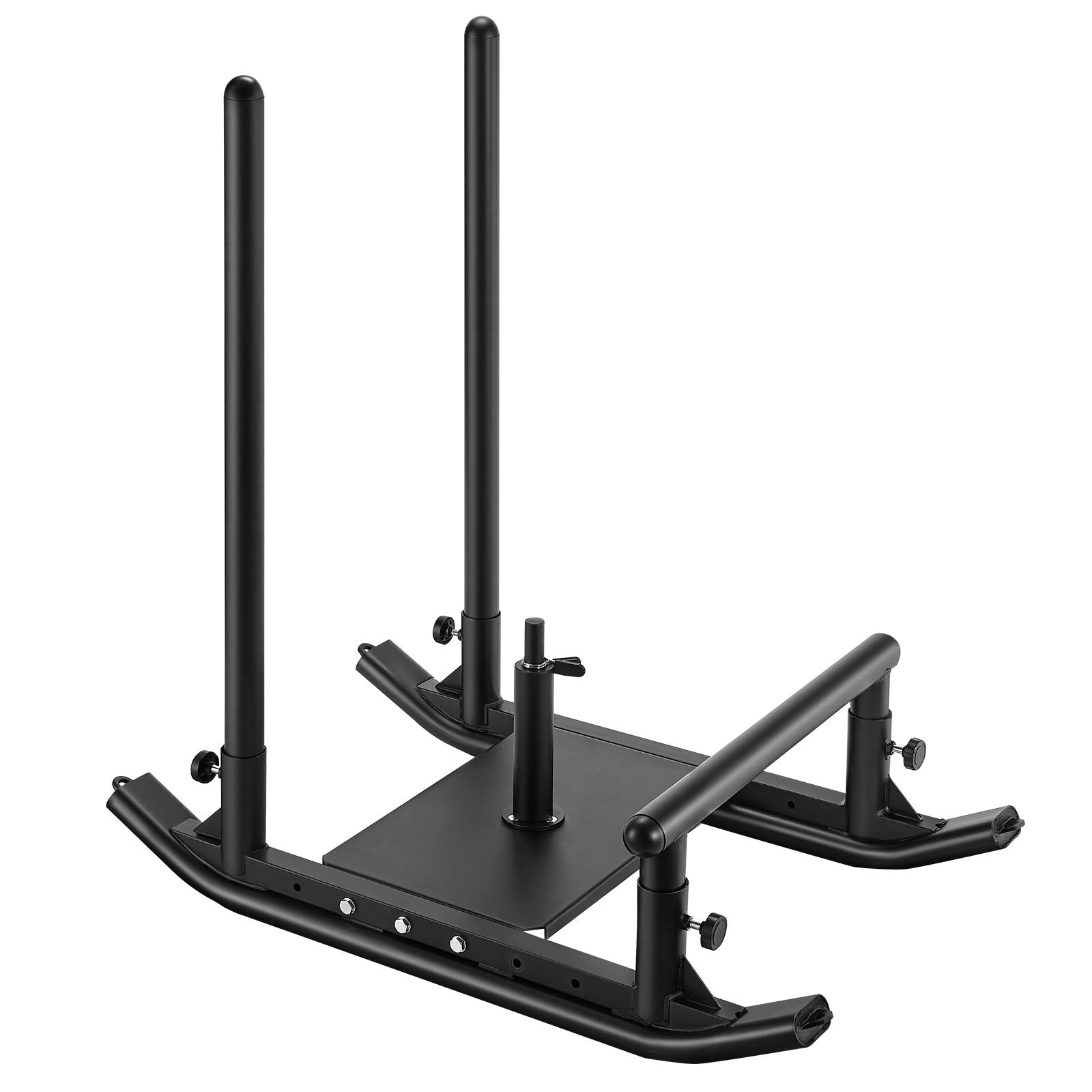 Weight Sled, Steel Power Sled, Fitness Strength Training Sleds for Athletic Exercise Speed Improvement, Workout Fitness Equipment with Handle, Compatible with 25/51 mm Weight Plates, Black