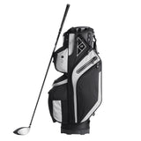 Golf Cart Bag with 14 Way Organizer Divider Top, 13 Pockets Premium Cart Bag, Durable 600D Polyester Fabric Golf Bags with Handles & Dust Cover & Detachable Straps for Men & Women, Black Color-Block